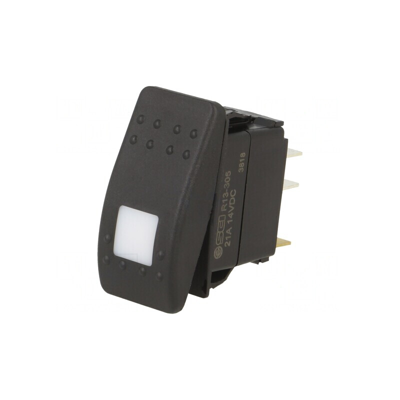 Întrerupător Balansier ON/OFF 20A 14V Negru cu LED IP56 | Electronic-mag.ro | Componente Electronice