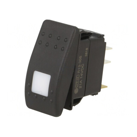 Întrerupător Balansier ON/OFF 20A 14V Negru cu LED IP56 | Electronic-mag.ro | Componente Electronice