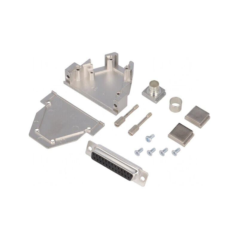 D-Sub 25-Pin Mufă Mamă Lipire Cablu Neagră | Electronic-mag.ro | Componente Electronice