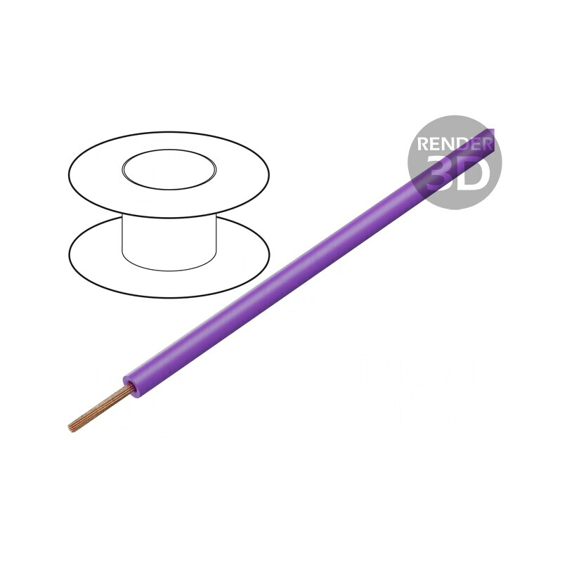Cablu litat PVC violet 100m 0,14mm2 | Electronic-mag.ro | Componente Electronice