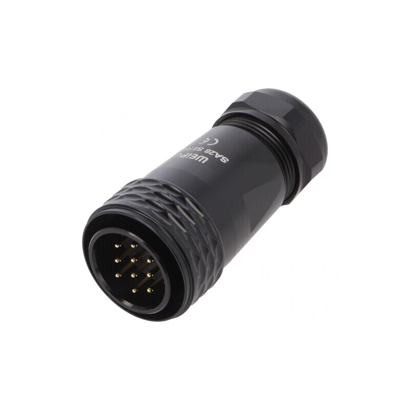 Mufă SA28 Tată PIN 10 IP67 Lipire pe Cablu 500V 10A | Electronic-mag.ro | Componente Electronice