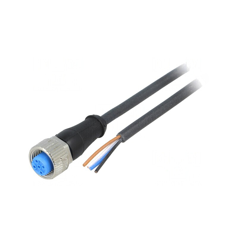Cablu de Conectare M12 2m 250VAC 4A IP67 | Electronic-mag.ro | Componente Electronice
