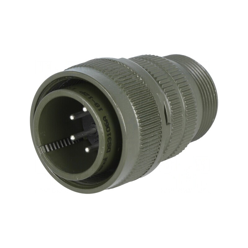 Conector circular 18 MS/DS aliaj aluminiu oliv | Electronic-mag.ro | Componente Electronice