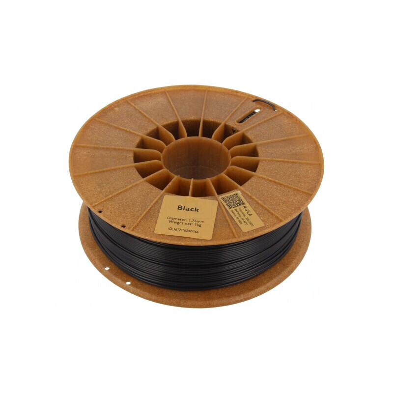 Filament imprimantă 3D R-PLA 1.75mm Negru 1kg | Electronic-mag.ro | Componente Electronice