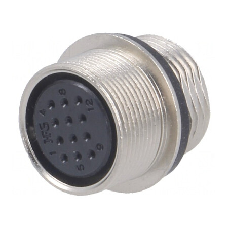 Conector Circular Soclu HR25 Mamă 12 PIN Aurit | Electronic-mag.ro | Componente Electronice