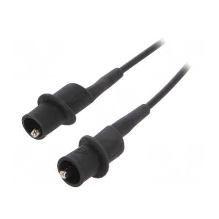 Cablu de măsurare 10A cu clemă crocodil neagră | Electronic-mag.ro | Componente Electronice