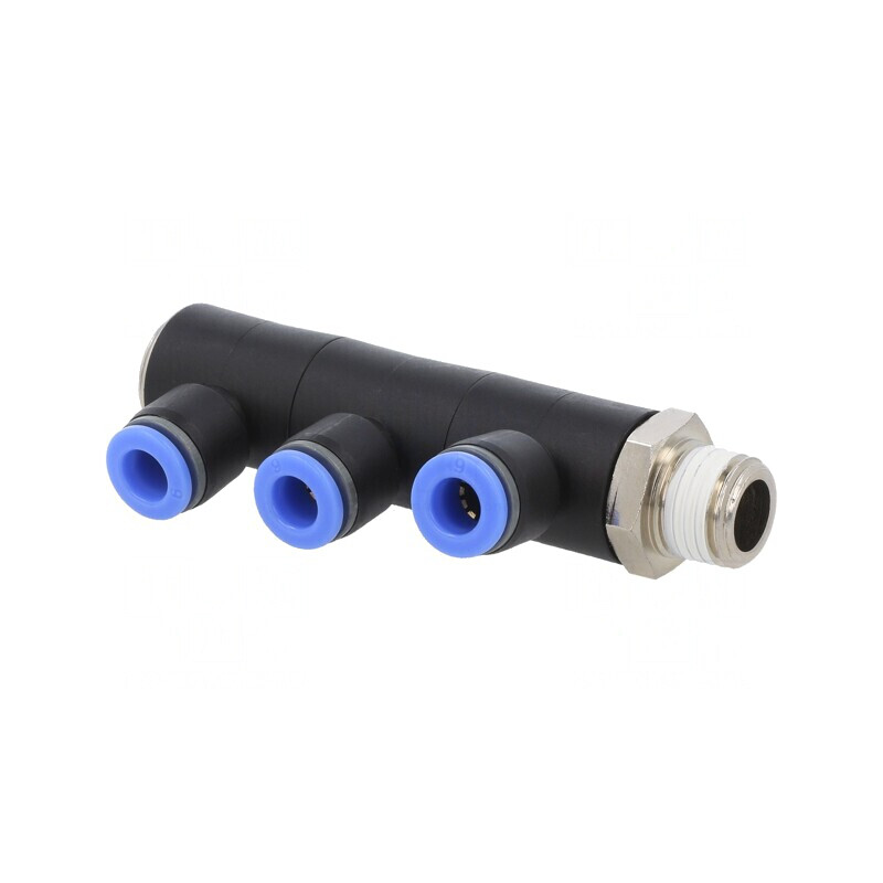 Distribuitor Plug-In Alamă Nichelată -0.95-15 Bar | Electronic-mag.ro | Componente Electronice