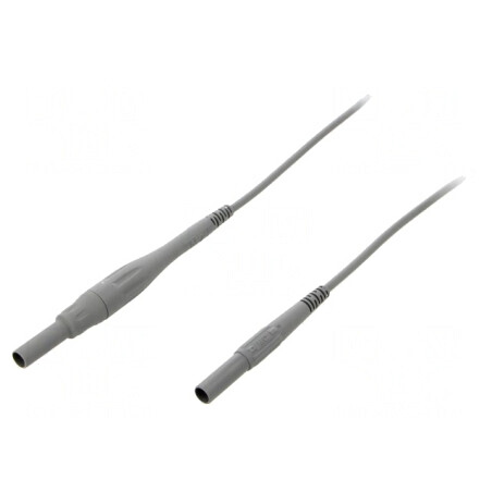 Cablu Conectare 8A Mufă Banană 4mm Gri | Electronic-mag.ro | Componente Electronice