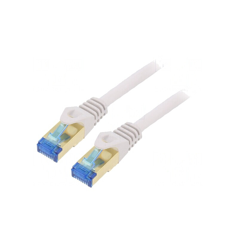 Patch cord S/FTP CAT7 15m gri PVC | Electronic-mag.ro | Componente Electronice