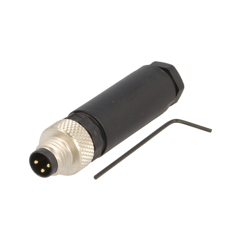 Conector M8 Tată 3 PIN Drept pe Cablu | Electronic-mag.ro | Componente Electronice