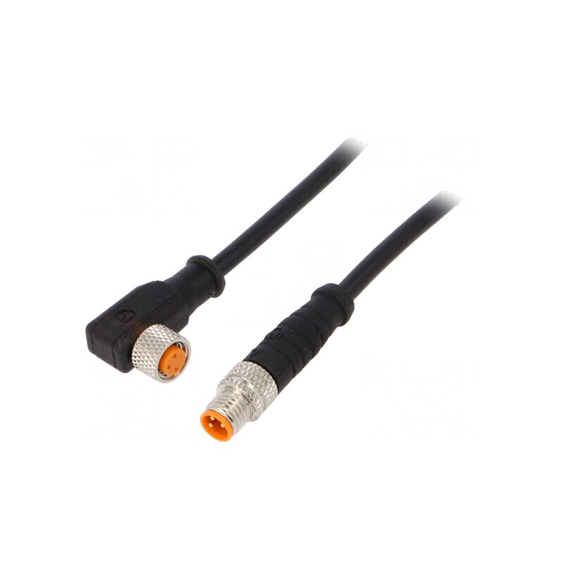 Cablu de conectare M8 3 pini 0.3m PUR IP67 | Electronic-mag.ro | Componente Electronice