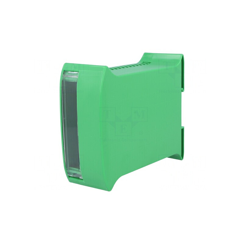 Carcasă verde pentru șină DIN 101x45x120mm | Electronic-mag.ro | Componente Electronice
