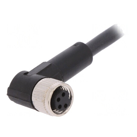 Cablu de conectare M8 4 pini unghi 5m 60VAC 4A PUR | Electronic-mag.ro | Componente Electronice