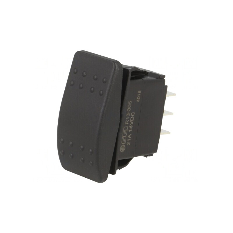 Comutator Basculant DP3T 20A/14VDC Negru IP56 | Electronic-mag.ro | Componente Electronice