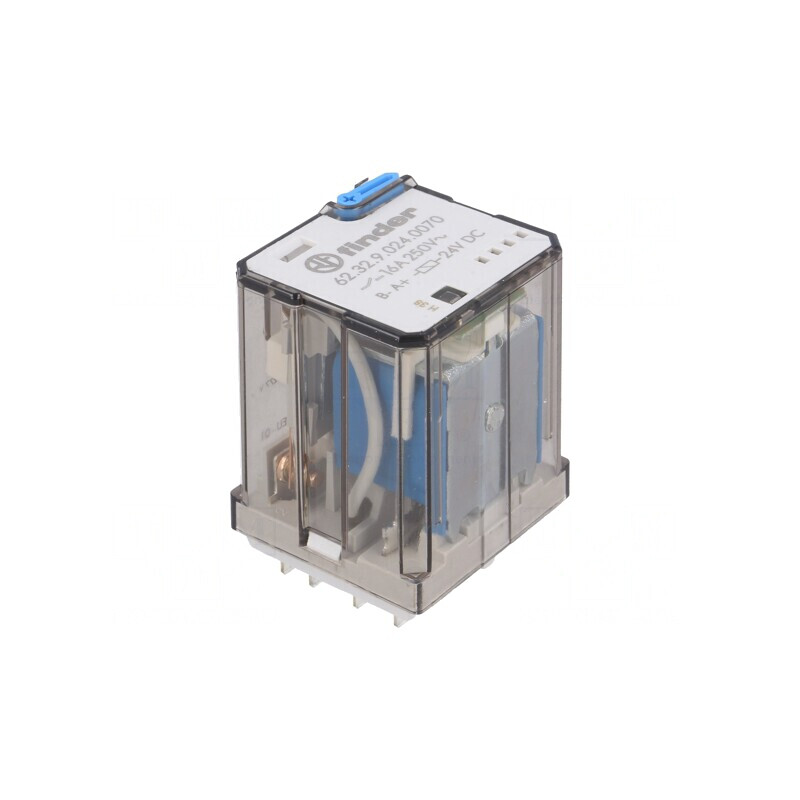 Releu Electromagnetic DPDT 24VDC 30A | Electronic-mag.ro | Componente Electronice