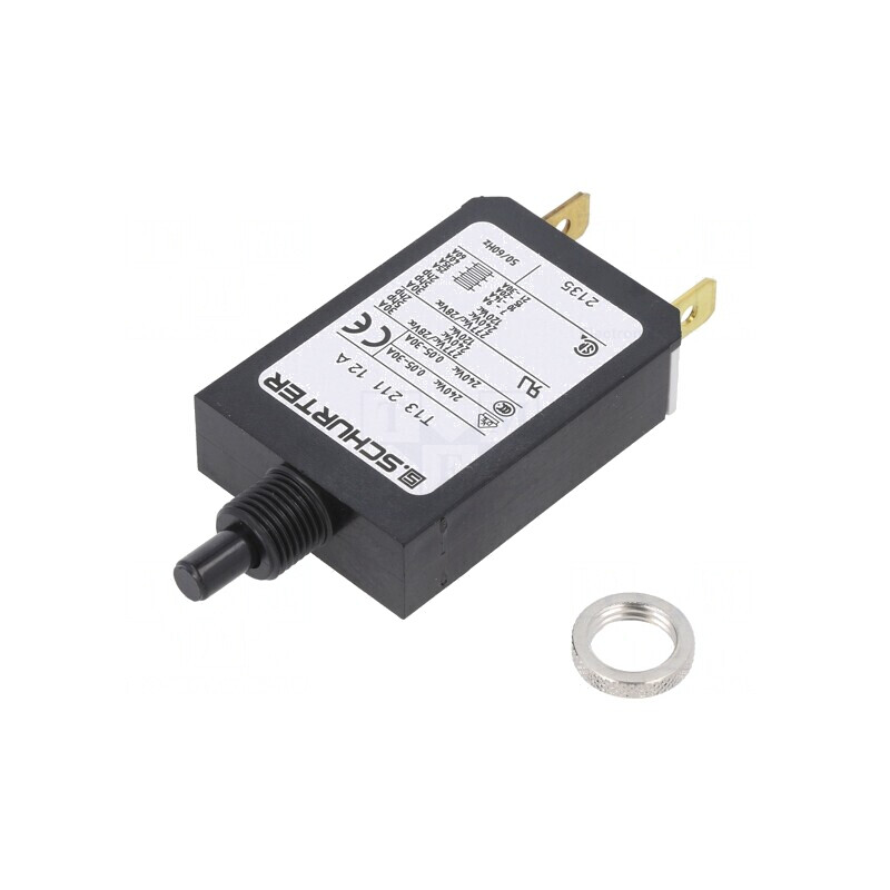 Întrerupător de supracurent 12A SPST IP40 240VAC 28VDC | Electronic-mag.ro | Componente Electronice