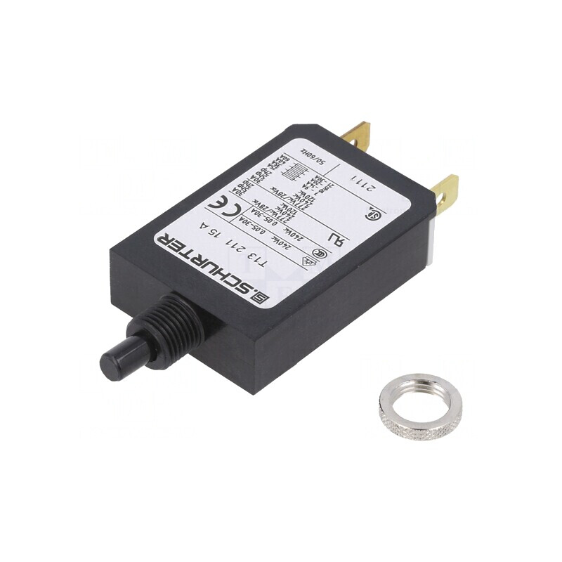 Întrerupător de Supracurent 240VAC 28VDC 15A SPST IP40 | Electronic-mag.ro | Componente Electronice