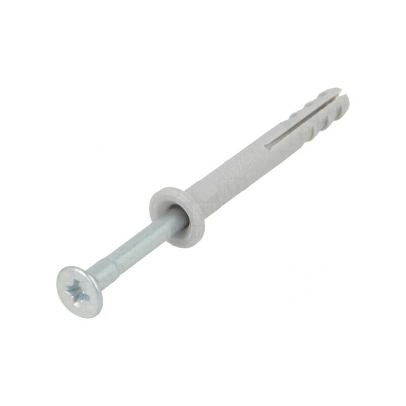 Plastic Anchor with Flange and Zinc-Plated Screw 5x40 | Electronic-mag.ro | Componente Electronice