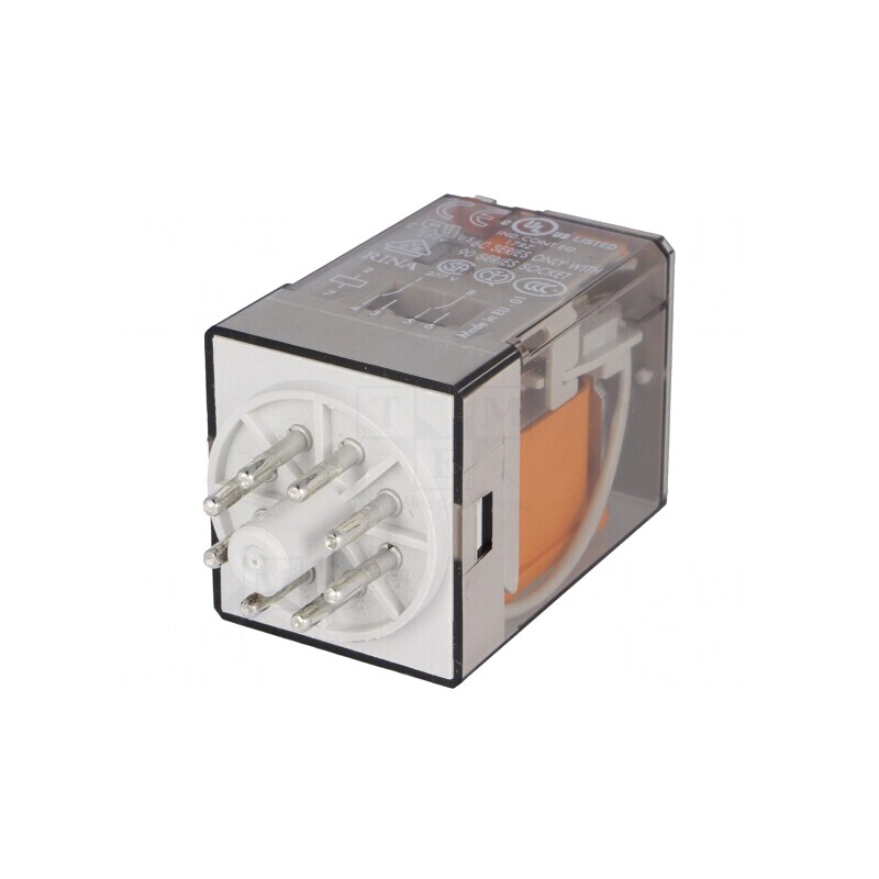 Releu electromagnetic DPDT 230VAC 10A | Electronic-mag.ro | Componente Electronice