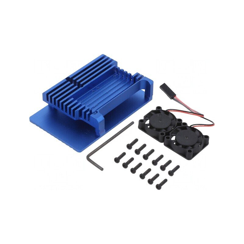 Carcasă Aluminiu Albastru pentru Raspberry Pi 4 B | Electronic-mag.ro | Componente Electronice Carcasă Aluminiu Albastru pentru Raspberry Pi 4 B | Electronic-mag.ro | Componente Electronice