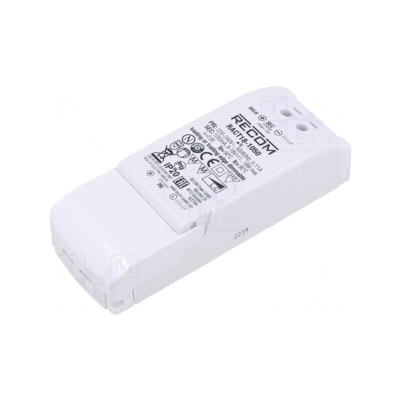 Alimentator LED 18W 9-18VDC 1050mA | Electronic-mag.ro | Componente Electronice