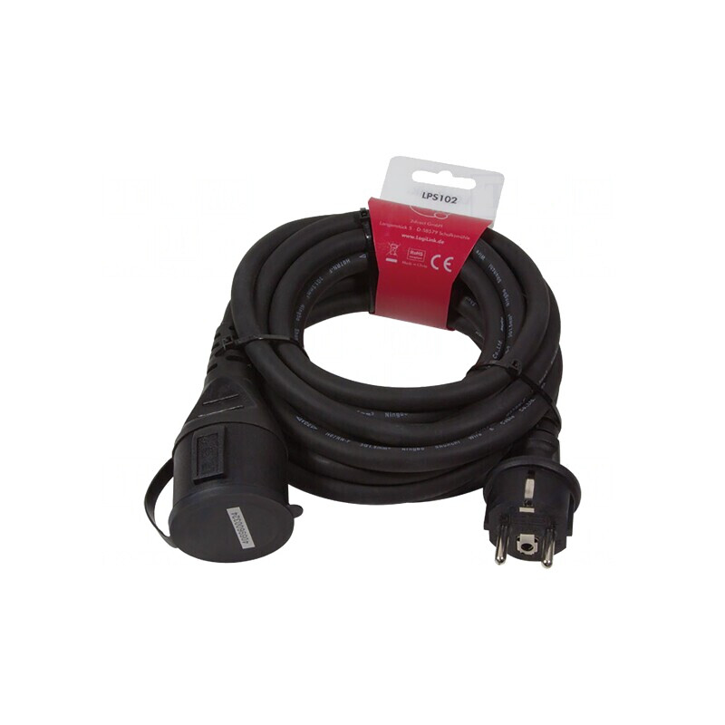 Prelungitor Alimentare Negru 5m 16A | Electronic-mag.ro | Componente Electronice