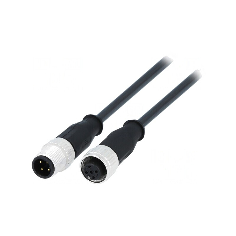 Cablu pentru senzori automatizări M12-M12 1.5m 4 pini | Electronic-mag.ro | Componente Electronice