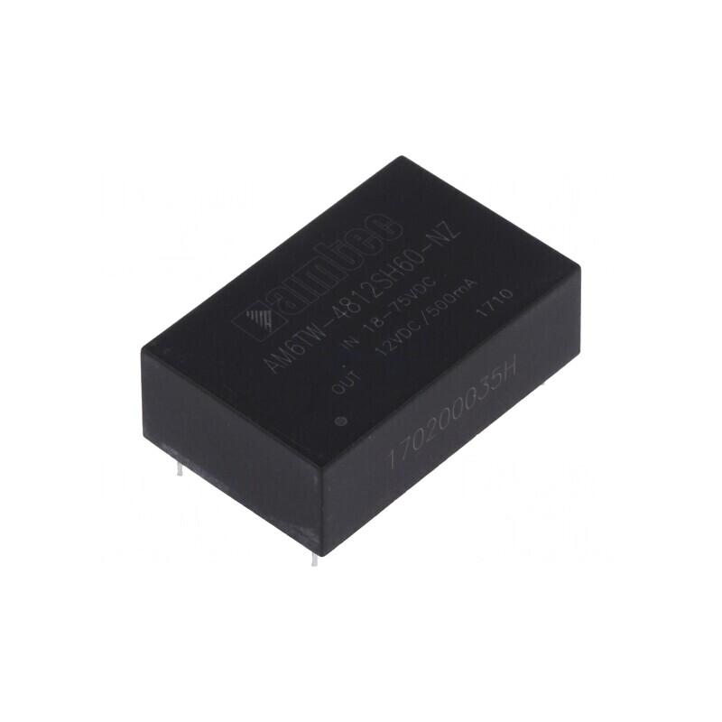 Convertor DC/DC 6W 18-75V 12V 500mA DIP24 | Electronic-mag.ro | Componente Electronice