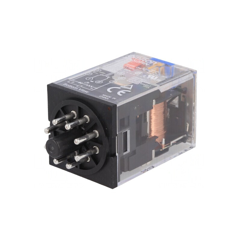 Releu electromagnetic DPDT 24VDC 10A | Electronic-mag.ro | Componente Electronice
