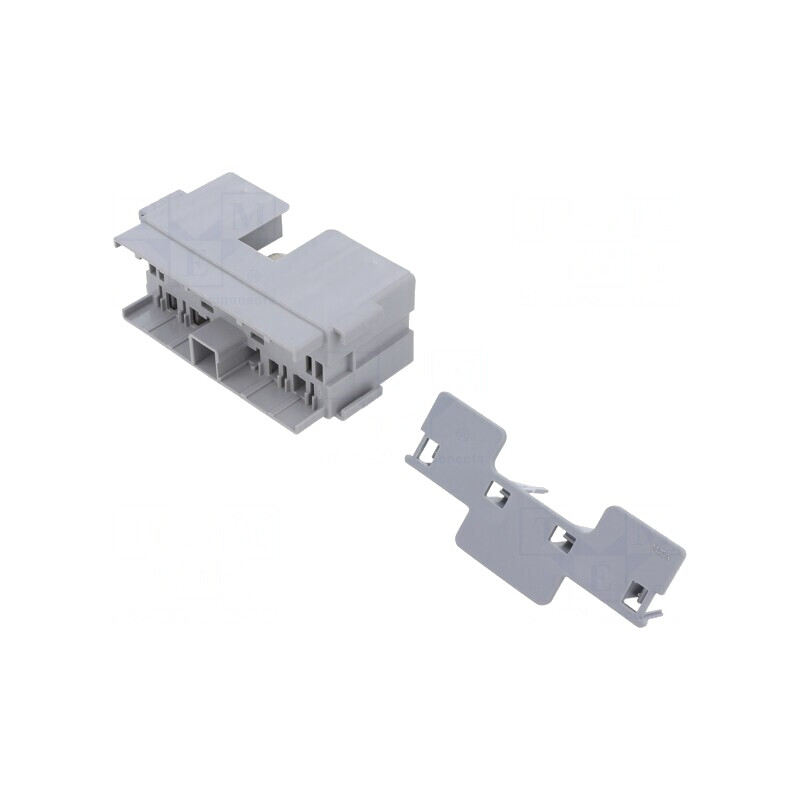 Carcasa PBT Gri 29mm cu 6 Piste și Suport | Electronic-mag.ro | Componente Electronice