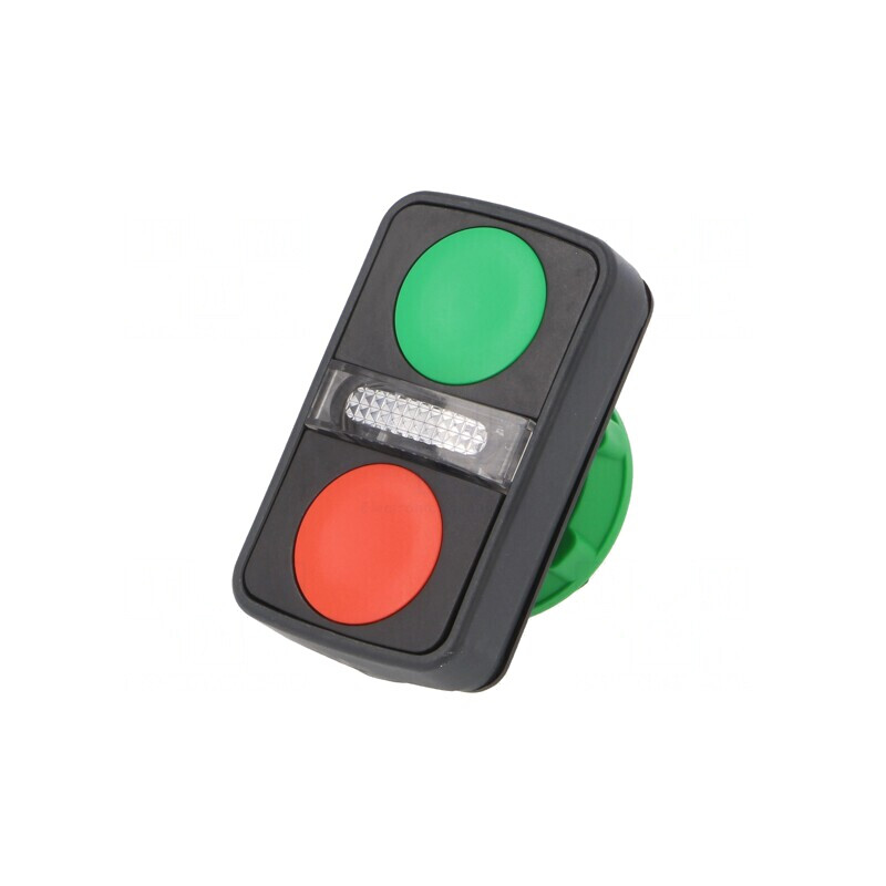 Comutator dublu 22mm roșu/verde IP66 plat | Electronic-mag.ro | Componente Electronice
