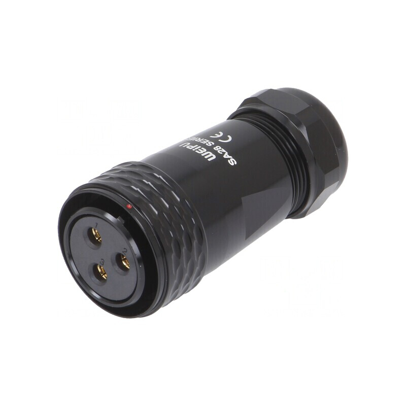 Mufă SA28 Mamă IP67 3 PIN 50A 500V | Electronic-mag.ro | Componente Electronice
