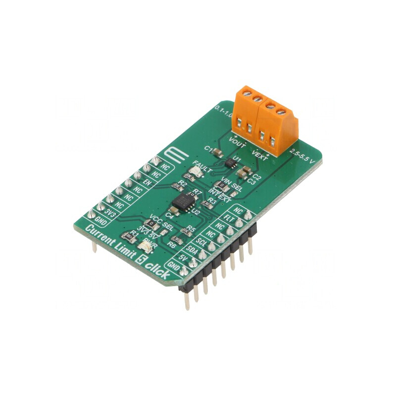 Ampermetru I2C MIC2099 Placă Prototip Current Limit 5 Click | Electronic-mag.ro | Componente Electronice Ampermetru I2C MIC2099 Placă Prototip Current Limit 5 Click | Electronic-mag.ro | Componente Electronice
