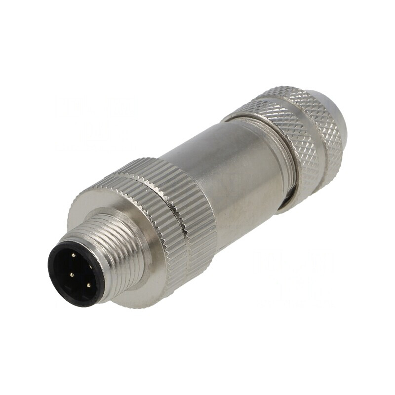 Mufă M12 4 PIN D-Ethernet IP65 250V Drept pe Cablu | Electronic-mag.ro | Componente Electronice