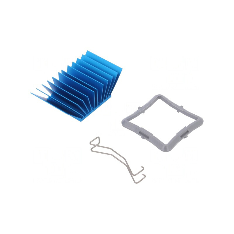 Radiator Extrudat cu Aripioare BGA Albastru 32,5mm 2,7°C/W | Electronic-mag.ro | Componente Electronice