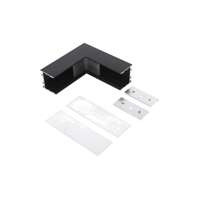 Conector 90° aluminiu negru anodat VARIO30-02 | Electronic-mag.ro | Componente Electronice