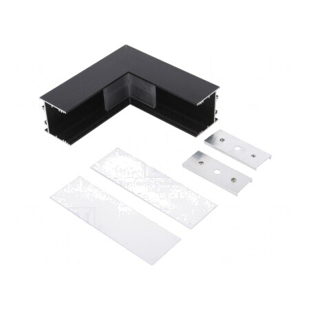 Conector 90° aluminiu negru anodat VARIO30-02 | Electronic-mag.ro | Componente Electronice