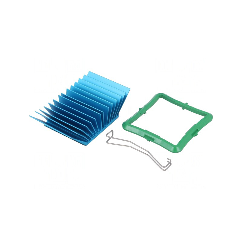 Radiator Extrudat cu Aripioare BGA Albastru 40x40mm | Electronic-mag.ro | Componente Electronice