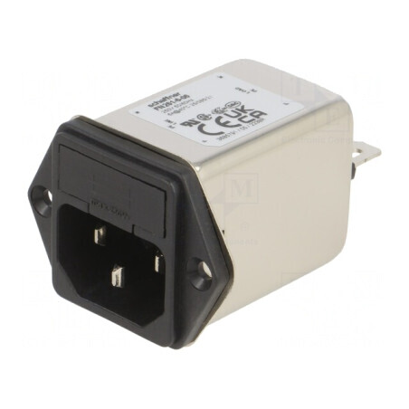 Conector Alimentare AC Soclu Tată 6A 250V C14 FN261-6-06 | Electronic-mag.ro | Componente Electronice