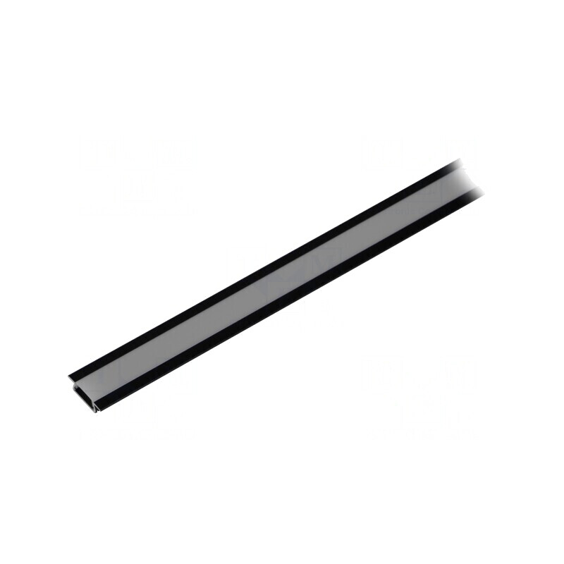 Profil Aluminiu Negru pentru Module LED 2m Încastrat | Electronic-mag.ro | Componente Electronice
