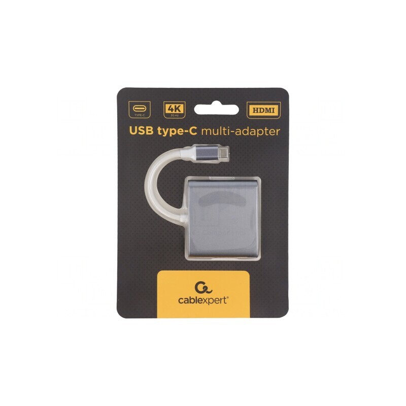 Adaptor HDMI 1.4 USB 3.0 USB 3.1 0.075m Alb Gri Cablexpert | Electronic-mag.ro | Componente Electronice