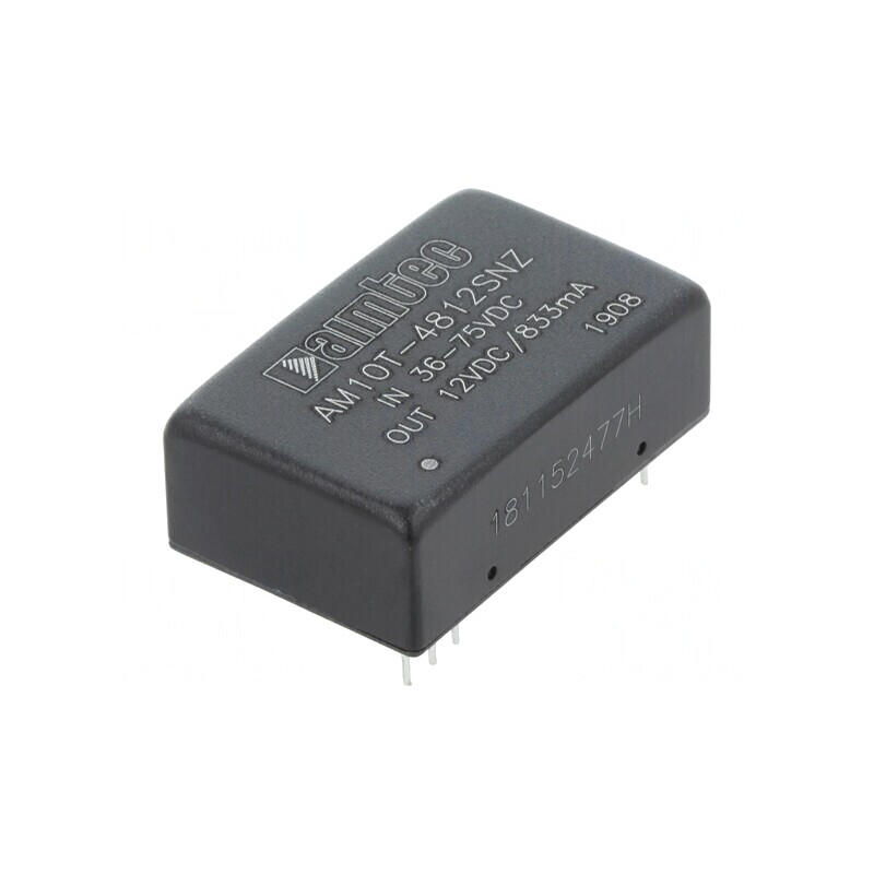 Convertor DC/DC 10W 36-75V la 12V 0,833A | Electronic-mag.ro | Componente Electronice