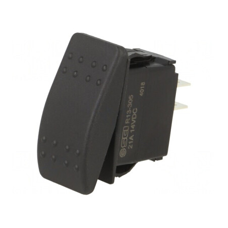 Comutator ROCKER DPST negru IP56 20A/14VDC | Electronic-mag.ro | Componente Electronice