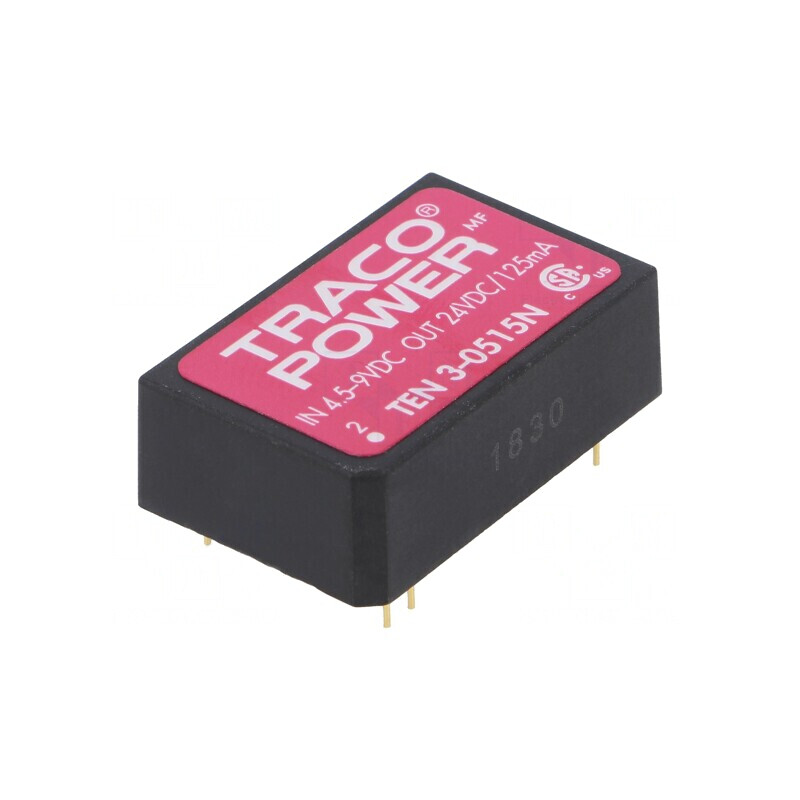 Convertor DC/DC 3W 4.5-9V la 24V 125mA DIP24 | Electronic-mag.ro | Componente Electronice