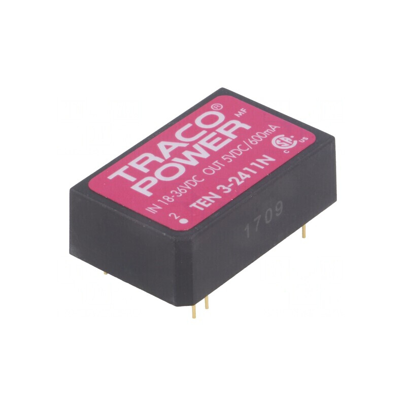 Convertor DC/DC 3W 18-36V la 5V 600mA DIP24 | Electronic-mag.ro | Componente Electronice