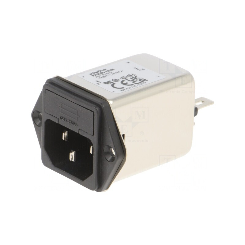 Conector Alimentare AC Soclu Tată 10A 250VAC C14 FN9260-10-06 | Electronic-mag.ro | Componente Electronice