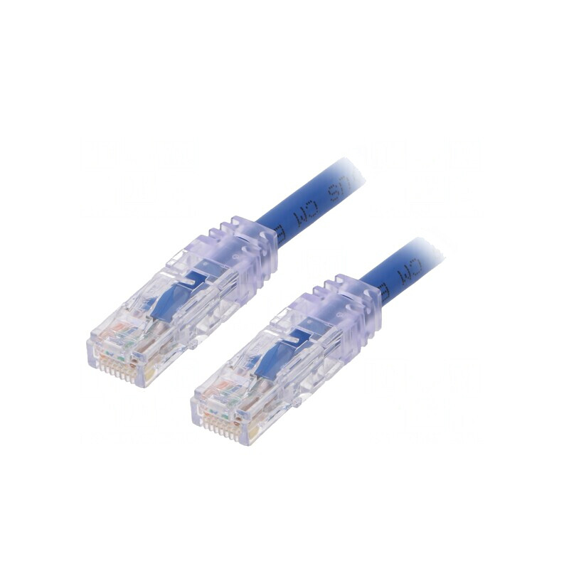 Patch Cord TX6A 10Gig U/UTP PVC Albastru 1m | Electronic-mag.ro | Componente Electronice