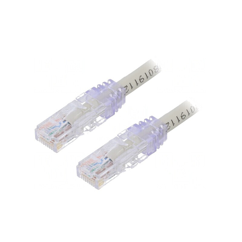 Patch cord TX6A 10Gig UTP Cat6a Cu PVC Gri 1m | Electronic-mag.ro | Componente Electronice