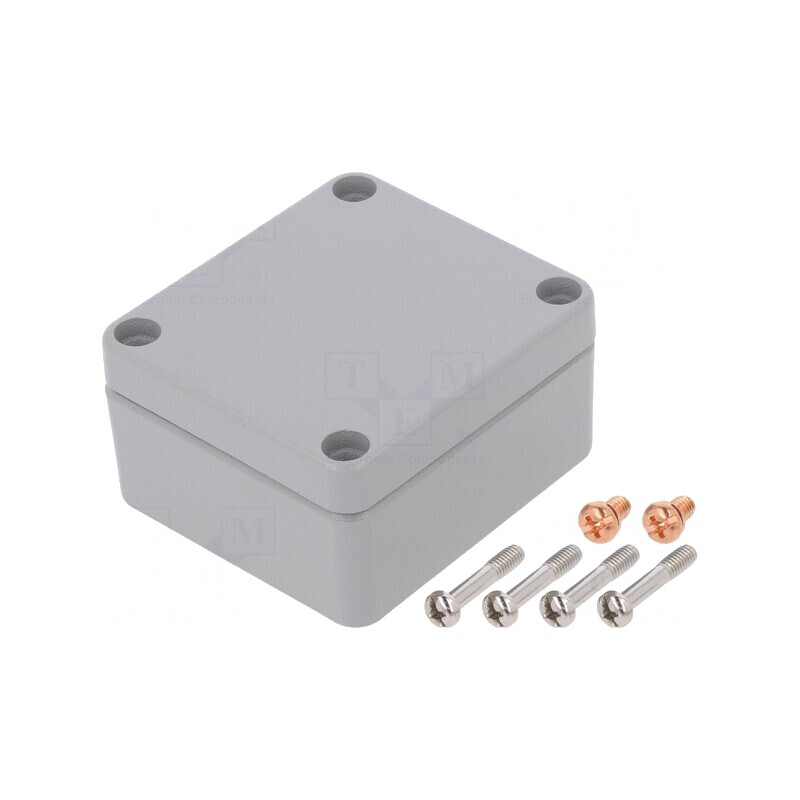 Carcasă Universală Aluminiu Gri IP68 58x64x34mm | Electronic-mag.ro | Componente Electronice