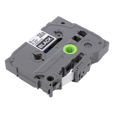 Bandă Laminată 6mm x 8m Neagră cu Text Alb | Electronic-mag.ro | Componente Electronice